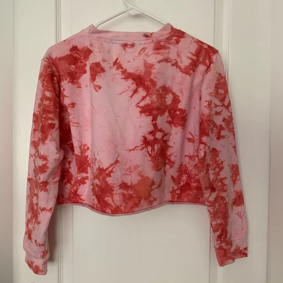 Kyerivs Red Tie Dye Long Sleeve Crop - Large - Picture 2 of 5